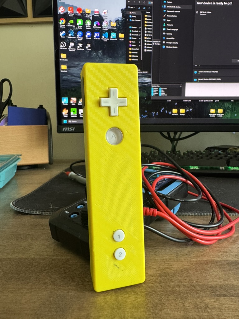Bluetooth Wii Remote project photo showing hardware layout and enclosure fit