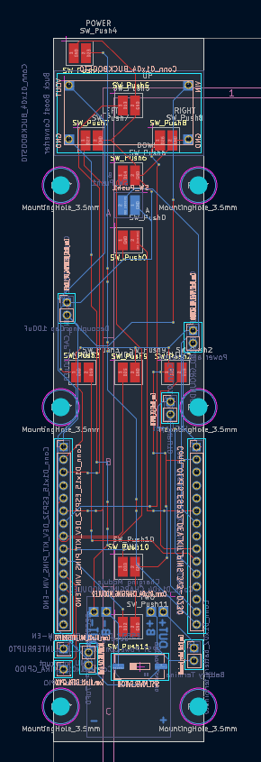 Version 1 KiCAD PCB layout for the custom Wii Remote board