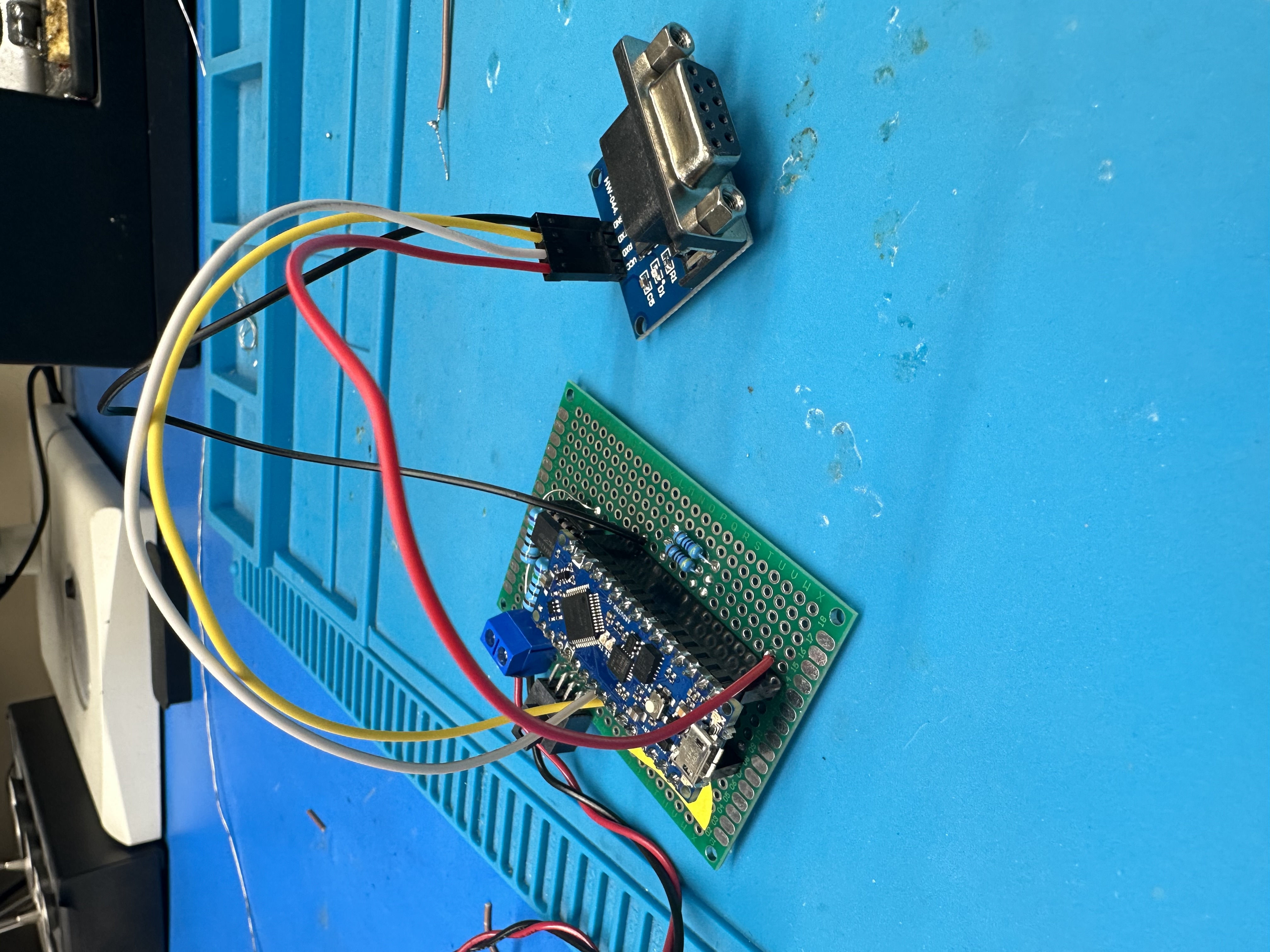 Arduino-based RS232 communication hardware used during the Inventus internship